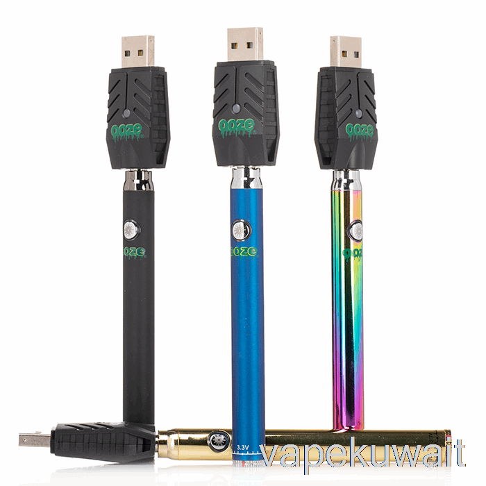 Ooze بطارية قلم رفيعة ملتوية بقوة 320 مللي أمبير في الساعة، نظام جراب Vape أحمر روبي